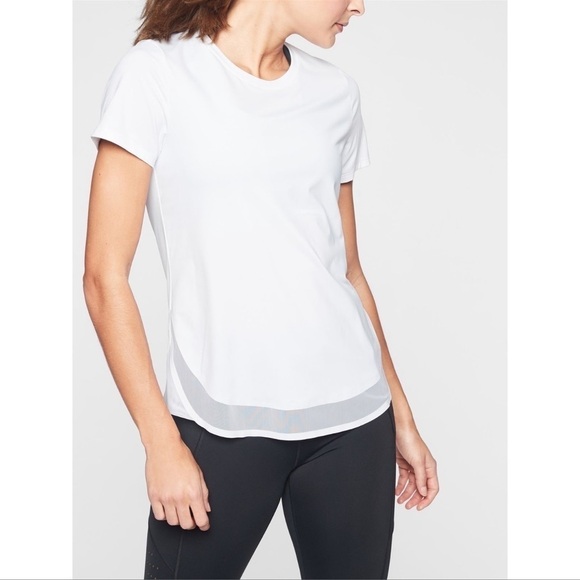 ATHLETA Cadence Mesh Short Sleeve Top - Picture 1 of 4